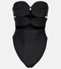 Quilted strapless swimsuit