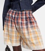 Checked cotton shorts