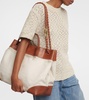 Andiamo Large leather-trimmed canvas tote bag