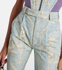 Ray printed high-rise cotton flared pants