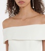 Bridal Amore off-shoulder crêpe midi dress