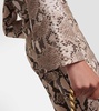 Snake-print turtleneck top