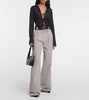 Flavie cotton-blend wide-leg pants