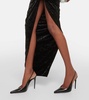 Ruched velvet gown