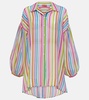 Zigzag cotton and silk shirt