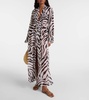 Betty zebra-print chiffon kaftan