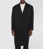 Pers double-breasted virgin wool overcoat