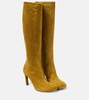 Suede knee-high boots