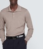 Virgin wool polo sweater