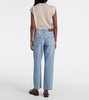 Mid-rise straight jeans