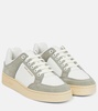 SL/61 Perforated Leather and Suede Sneakers