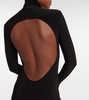 Turtleneck jersey gown