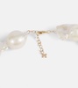 Baroque pearl 14kt gold necklace with diamonds