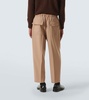 Wool gabardine tapered pants