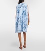 Printed cotton silk voile minidress