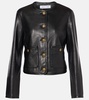 Andrea cropped leather jacket