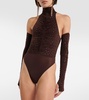 Arlie embellished halterneck bodysuit