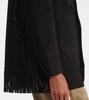 Fringed suede coat