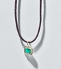 18kt gold necklace with emerald