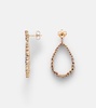 18kt rose gold drop earrings with sapphires