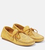 Freen embellished suede moccasins