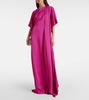 Reda gathered satin gown