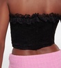 Bow-detail lace corset top