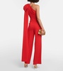 Bow-detail asymmetric cady jumpsuit