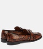 Martin snake-effect leather loafers