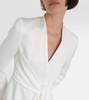 Bridal Maura satin wrap dress