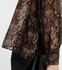 Carina snake-effect printed silk blouse