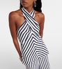 Dawn striped halterneck top