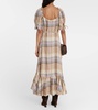 Plaid linen dress