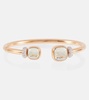 Nudo 18kt rose gold bangle with prasiolites and diamonds