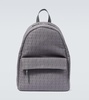 Zip N Flap logo jacquard backpack