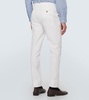 Cotton gabardine slim pants