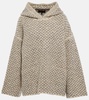 Monte Bianco hooded cashmere poncho