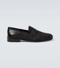 Padstow raffia and leather loafers