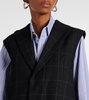 Checked down-paneled wool vest