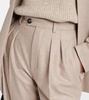 High-rise wool and cashmere suit pants