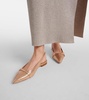 Jama embossed leather slingback flats