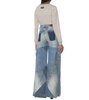 Patchwork high-rise wide-leg jeans