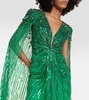 Lotus Lady embellished caped gown