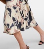 Kiera printed silk midi dress