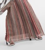 Metallic striped maxi dress 