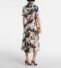 Kiera printed silk midi dress