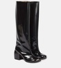 Leather knee-high boots