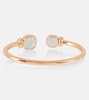 Nudo 18kt rose gold bangle with prasiolites and diamonds