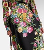 floral-print cotton maxi skirt