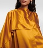 Kata draped silk satin top